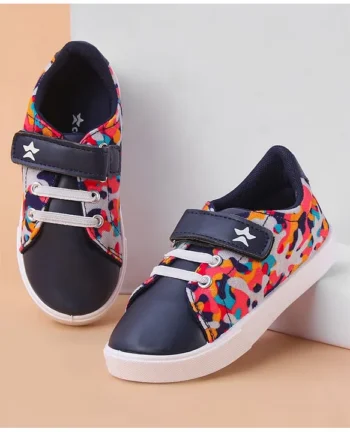 Cute Walk by Babyhug Casual Camouflage Printed Casual Shoes with Velcro Closure - Blue