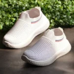 KATS Perforated Slip On Walking Shoes - White