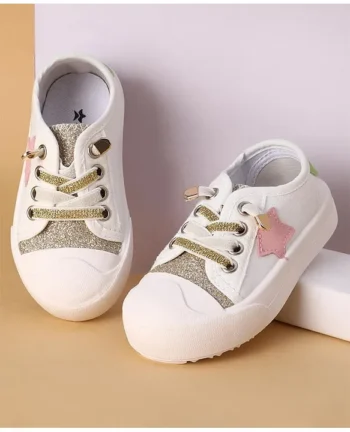 Cute Walk by Babyhug Lace Up Casual Shoes - Golden