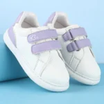 Babyoye Velcro Closure Casual Shoes - White & Lavender