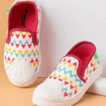 Cute Walk by Babyhug Triangle Print Slip On Casual Shoes - Red