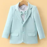 Mark & Mia Full Sleeves Blazer & T-Shirt with Attached Bow Detailing - Blue