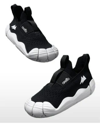 aretto Mesh Detailed Slip On Shoes - Black