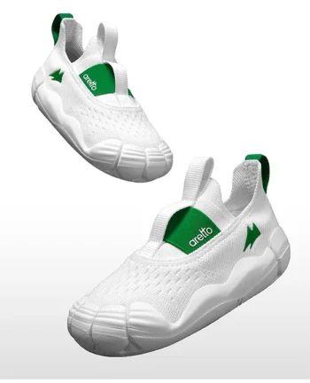 aretto Mesh Detailed Slip On Shoes - White