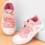 Cute Walk by Babyhug Slip On Casual Shoes with Velcro Closure & Unicorn Print - Pink