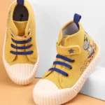 Cute Walk by Babyhug Causal Shoes with Velcro Closure & Dino Print - Yellow