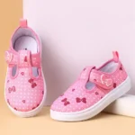 Cute Walk by Babyhug Velcro Closure Casual Shoes Butterfly Applique - Pink