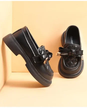 Babyoye Slip On Party Wear Shoes - Black