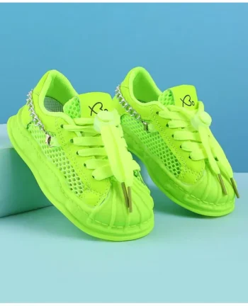 Babyoye Lace Up Casual Shoes - Neon Green