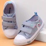 Cute Walk by Babyhug Casual Shoes With Velcro Closure and Swan Embroidery - Blue
