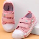 Cute Walk by Babyhug Casual Shoes With Velcro Closure and Swan Embroidery - Pink