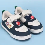 Pine Kids Marvel Avengers Patch Casual Shoes with Velcro Closure - White & Navy Blue
