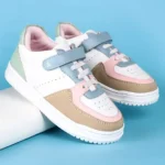 Pine Kids Velcro Closure Casual Shoes - White & Blue