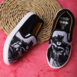 Kidsville DC Comics Featuring Batman Designed Slip On Shoes - Black