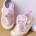 Cute Walk by Babyhug Velcro Closure Casual Shoes with Heart Applique - Pink