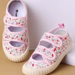 Cute Walk by Babyhug Velcro Closure Casual Shoes with Floral Print - Pink
