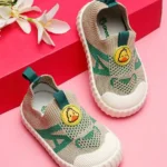 ONYC Mesh & Duck Patch Detailed Shoes - Beige & Green