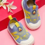 ONYC Mesh & Duck Patch Detailed Shoes - Sky Blue & Yellow