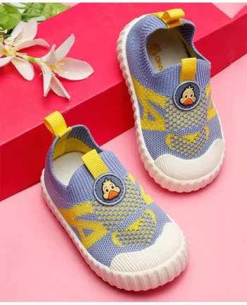 ONYC Mesh & Duck Patch Detailed Shoes - Sky Blue & Yellow