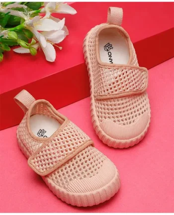 ONYC Solid Perforated Shoes - Peach