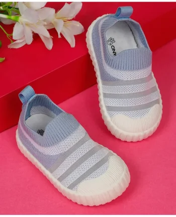 ONYC Mesh Detailed & Striped Shoes - Sky Blue