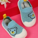 ONYC Mesh Detailed & Bear Face Designed Shoes - Sky Blue