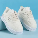 Babyoye Lace Up Solid Color Casual Shoes - White