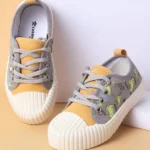 Cute Walk by Babyhug Lace Up Casual Shoes with Dino Print - Grey