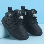 Babyoye Solid Color Slip On Casual Shoes - Black