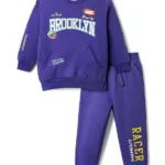 Babyhug Single Jersey Knit Full Sleeves T-shirt & Lounge Pant Set With Text Print - Purple