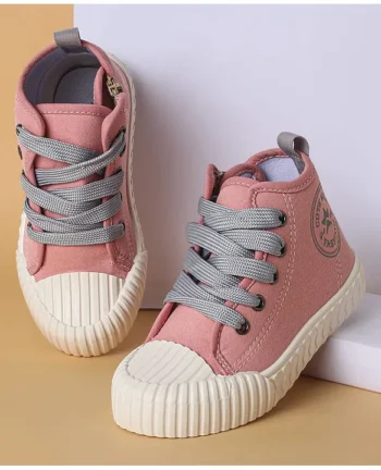 Cute Walk by Babyhug Casual Shoes with Lace up Closure - Pink