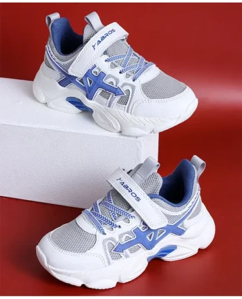 ABROS Mesh Detailed Shoes - Off White & Royal Blue