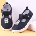 Cute Walk by Babyhug Casual Shoes with Velcro Closure & Astronaut Patch - Navy Blue