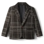Rikidoos Full Sleeves Checked Blazer - Mehandi
