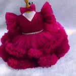 Girls Cute trendy Fashionable Stylish Sleeveless Net Party Frock & Dress
