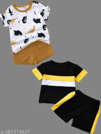Stylish Printed Kids dress Kids Clothing Sets Boys Sets Girl Sets Combo Sets Pack Of 2
