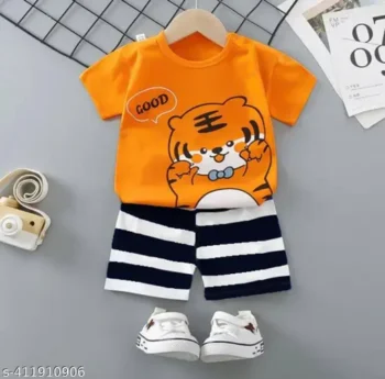 Stylish Printed Kids Boys And Girls Clothing Set