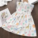 Girls Teal Rayon Frocks & Dresses Pack Of 1