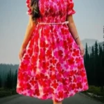 kids dot red flower