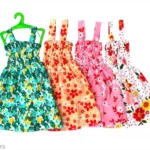 Cute Fancy Designer Baby Girls Frocks and Dresses combo pack of 4