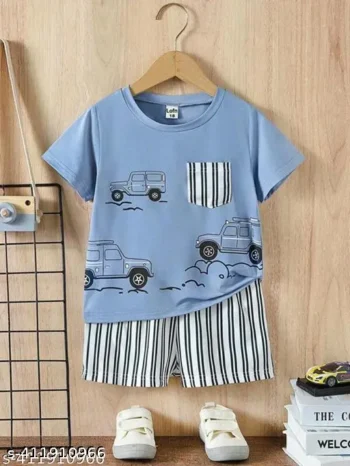 Stylish Printed Kids Boys And Girls Clothing Set