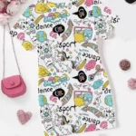 Girls Western wear Printed knee length Bodycon Dress One piece for girls