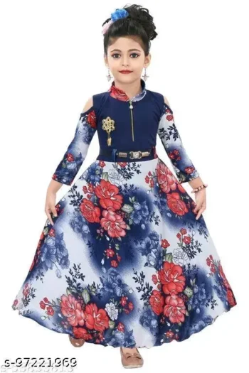 Girls Multicolor Cotton Frocks & Dresses Pack Of 1