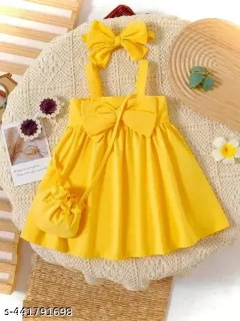 New Trending Frock For Kids Girls Shorts Sleeve