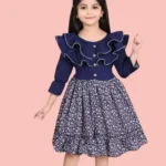 KIDS DRESS FOR BABY GIRL BLUE