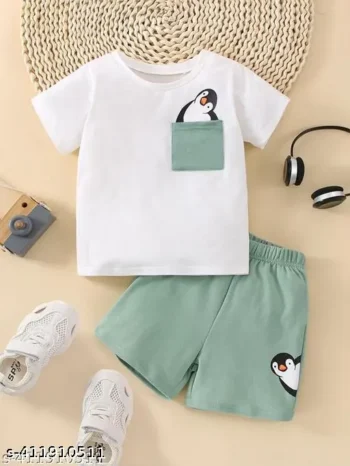 Stylish Printed Kids Boys And Girls Clothing Set